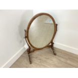 20TH CENTURY DRESSING TABLE MIRROR AND THREE PICTURES