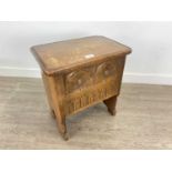 OAK REPRODUCTION NEEDLEWORK STOOL