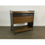 HOSTESS TROLLEY AND AN OPEN BOOKCASE