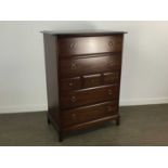 STAG CHEST OF DRAWERS AND DRESSING CHEST