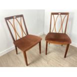 SET OF TWO G-PLAN TEAK DINING CHAIRS WITH TWO CARVERS