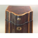 GEORGE III MAHOGANY KNIFE BOX