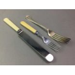 COLLECTION OF PLATED CUTLERY AND FLATWARE