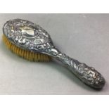 SILVER BRUSH AND PLATED ITEMS