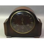 SMITH'S WALNUT MANTEL CLOCK AND OTHER ITEMS