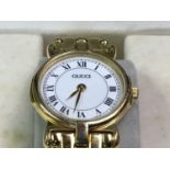 GUCCI GOLD PLATED QUARTZ WRIST WATCH