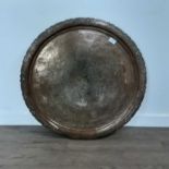 LARGE INDO-PERSIAN BRASS TRAY/TABLETOP LATE 19TH/EARLY 20TH CENTURY