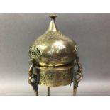 CAIRO WARE BRASS INCENSE BURNER EARLY 20TH CENTURY