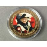 FOUR CASED SETS OF ROYAL FAMILY COMMEMORATIVE COINS