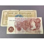 BANK OF SCOTLAND 1962 £1 NOTE AND OTHERS