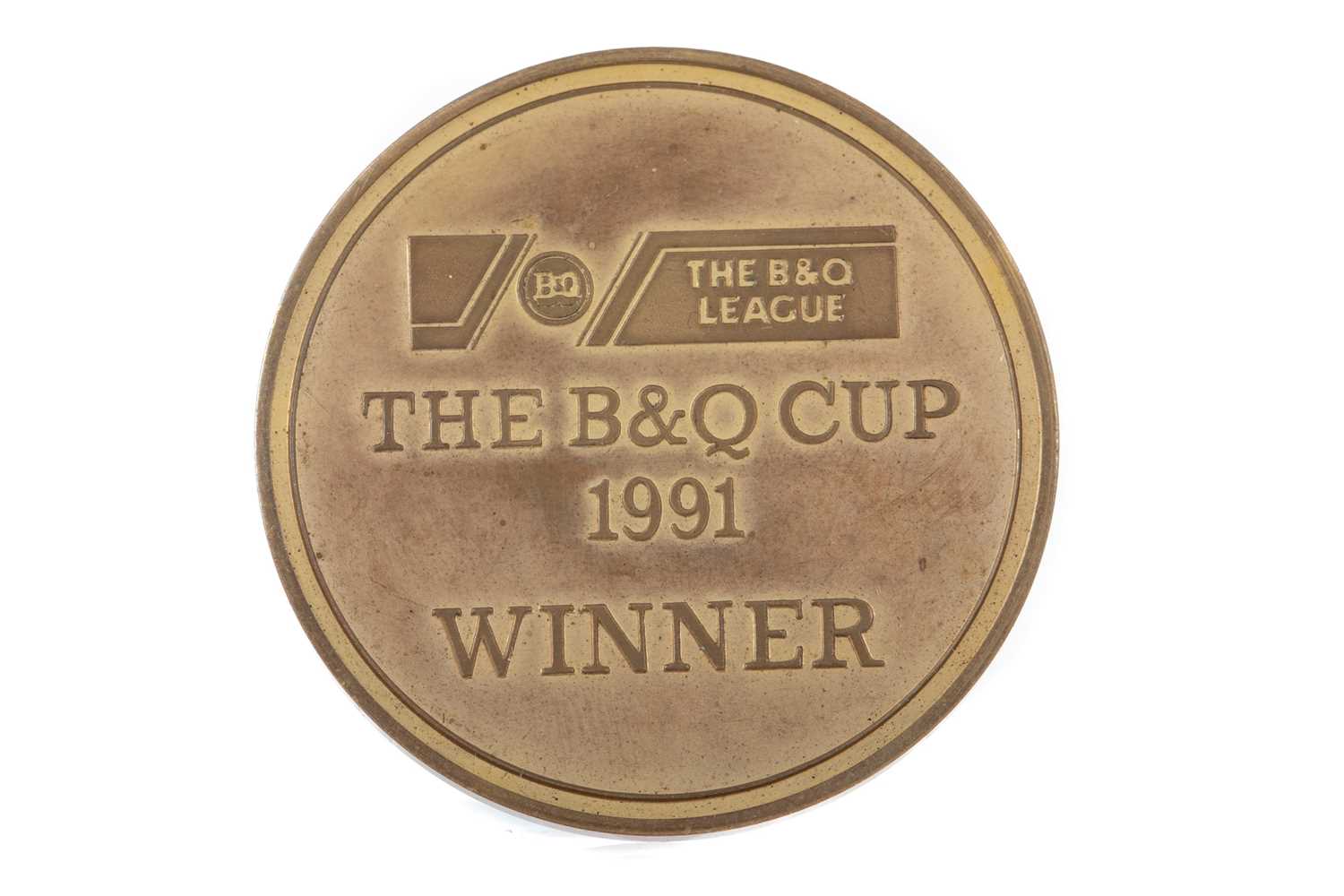 THE B&Q CUP WINNERS GILT MEDAL 1991