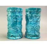 PAIR OF GLASS VASES