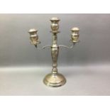 SILVER TWO BRANCH CANDLESTICK