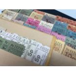 GROUP OF VINTAGE BUS TICKETS