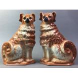 PAIR OF STAFFORDSHIRE DOGS