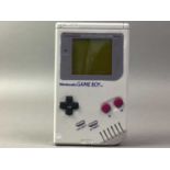 NINTENDO GAME BOY CONSOLE WITH GAMES GOLF, TETRIS AND MONSTER TRUCK WARS
