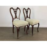 SET OF FOUR LATE VICTORIAN DINING CHAIRS
