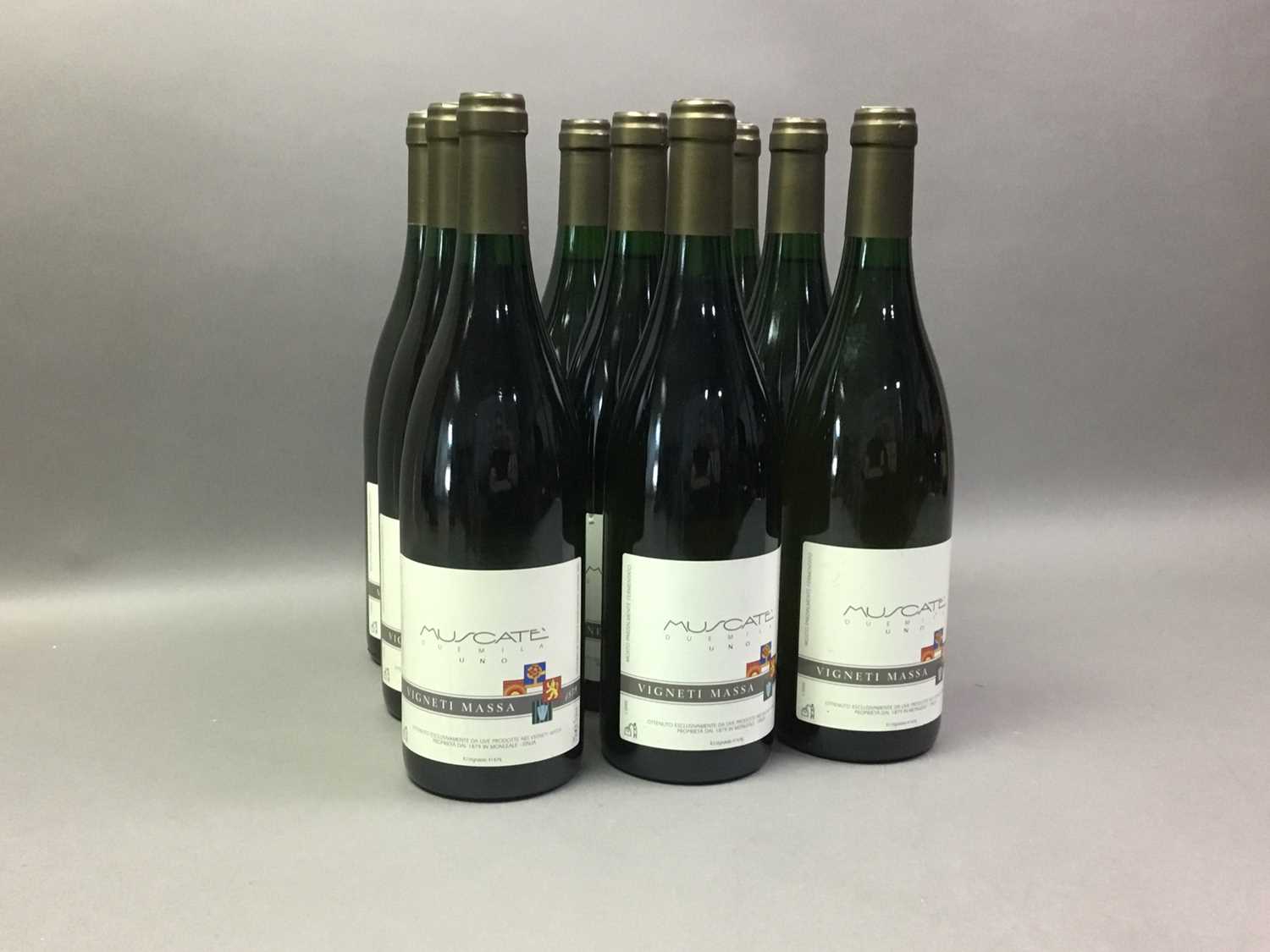 NINE BOTTLES OF VIGNETI MASSA MUSCATE DUEMILA UNO ITALIAN WHITE WINE