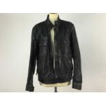 BLACK BELLSTAFF LEATHER JACKET