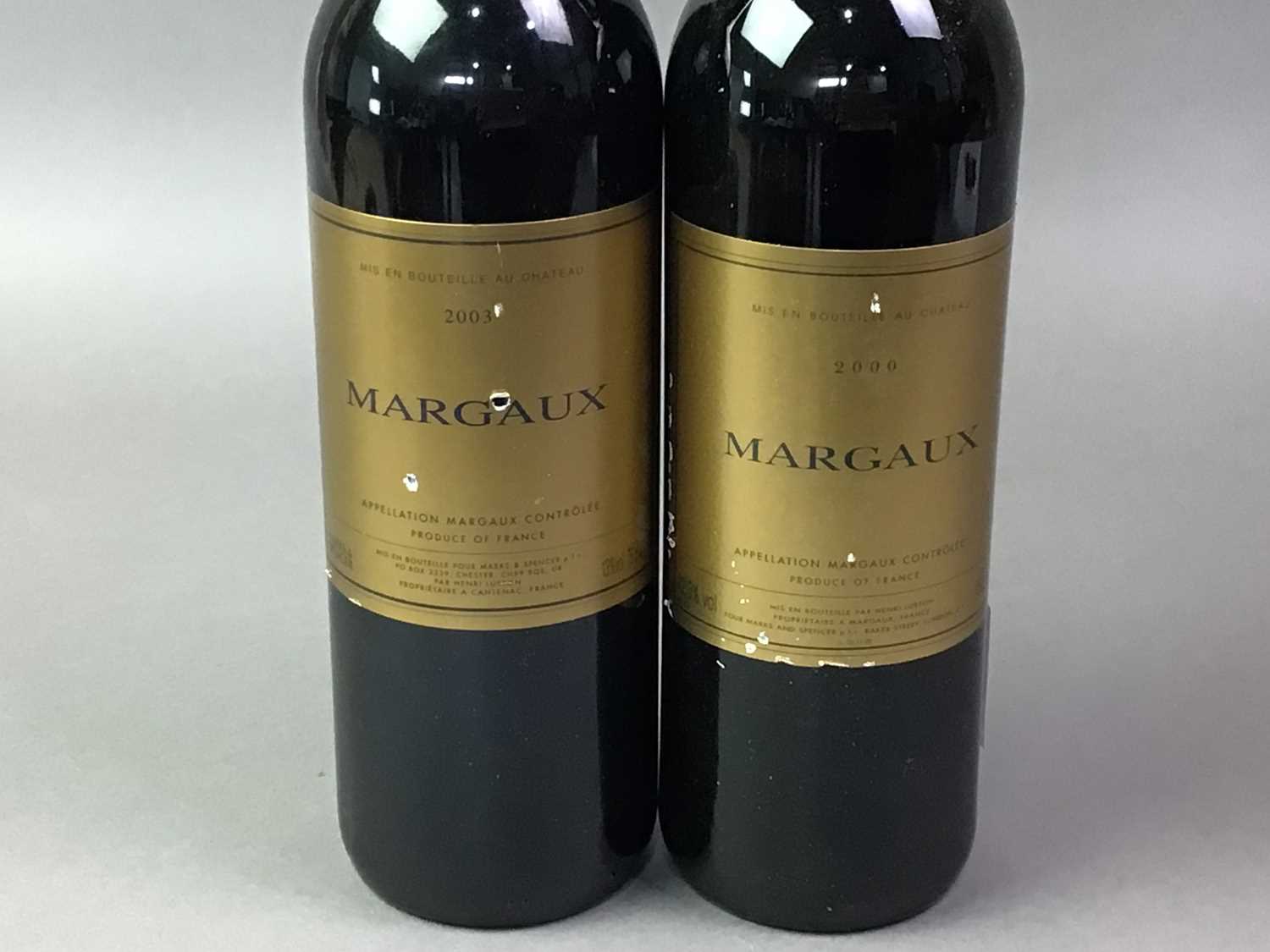 TWO BOTTLES OF MARKS & SPENCER MARGAUX FRENCH RED WINE