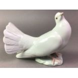 LLADRO FIGURE OF A DOVE AND OTHER CERAMIC FIGURES