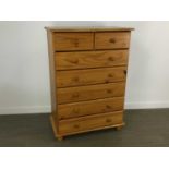 GROUP OF PINE CHESTS OF DRAWERS