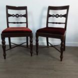 SET OF FOUR MAHOGANY SINGLE CHAIRS EARLY 19TH CENTURY