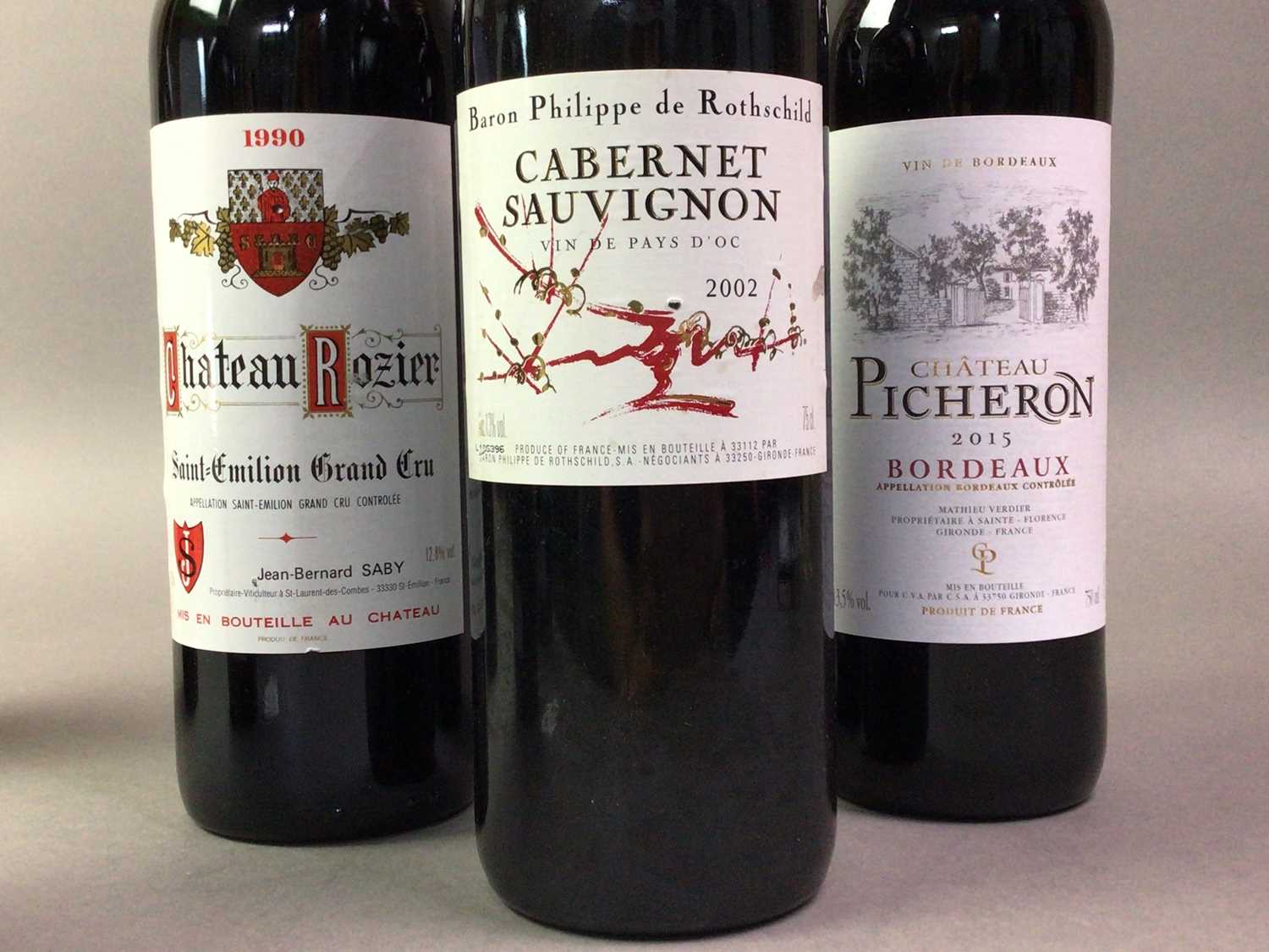 SIX BOTTLES OF RED WINE INCLUDING CHATEAU ROZIER 1990 SAINT-EMILION GRAND CRU