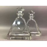 PAIR OF ART DECO STYLE DECANTERS MID-LATE 20TH CENTURY