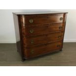 MAHOGANY CHEST OF FOUR DRAWERS EARLY 20TH CENTURY