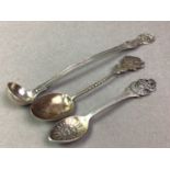 ROLEX TEASPOON WITH SMALL SILVER LADLE AND SILVER TEASPOON