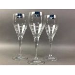 SET OF FOUR DENBY CRYSTAL WINE GLASSES