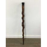 VICTORIAN WALKING STICK ALONG WITH A VICTORIAN TRUNCHEON