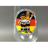 WORLD CUP 1974, COMMEMORATIVE GLASS