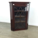 MAHOGANY CORNER DISPLAY CABINET