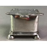 EDWARDIAN ART NOUVEAU SILVER TRINKET BOX AND FURTHER SMALL SILVER