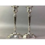 PAIR OF EDWARDIAN SILVER CANDLESTICKS CORNELIUS SANDERS & FRANCIS SHEPHERD, BIRMINGHAM 1908