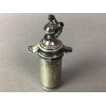 SILVER PERFUME BOTTLE AND A WHISTLE