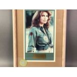 RAQUEL WELCH SIGNED PHOTOGRAPH ALONG WITH TWO JACK NICKLAUS PHOTOGRAPHS