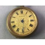 VICTORIAN FOB WATCH AND TWO OTHER ITEMS