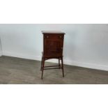 EDWARDIAN MAHOGANY ARTS AND CRAFTS STYLE BEDSIDE CUPBOARD