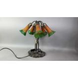 TIFFANY STYLE FIVE BRANCH TABLE LAMP