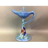 CHAMELEON WARE ART DECO JUG WITH MATCHING BOWL