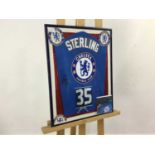 RAHEEM STERLING SIGNED CHELSEA T-SHIRT