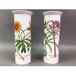 PAIR OF PORTMEIRION VASES ALONG WITH OTHER ITEMS