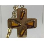 FOURTEEN CARAT GOLD CTRINE PENDANT