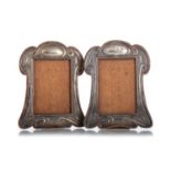 PAIR OF EDWARDIAN SILVER ART NOUVEAU PHOTOGRAPH FRAMES REYNOLDS & WESTWOOD, BIRMINGHAM 1905