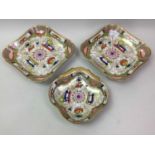 THREE VICTORIAN IRONSTONE DESSERT COMPORTS, MID 19TH CENTURY