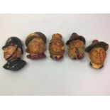 FIVE BOSSONS RELIEF WALL MASKS