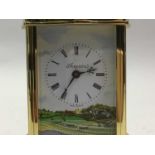 TWO FRENCH BRASS CARRIAGE CLOCKS AND A MODERN BRASS CARRIAGE CLOCK